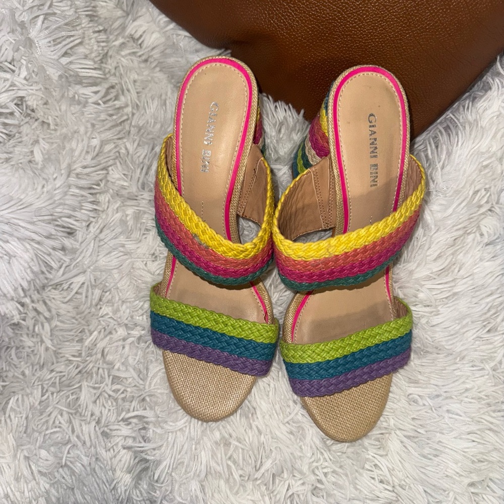 Gianni Bini Multicolor Woven Sandals
